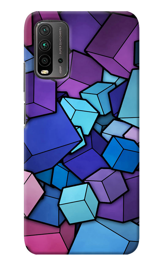 Cubic Abstract Redmi 9 Power Back Cover