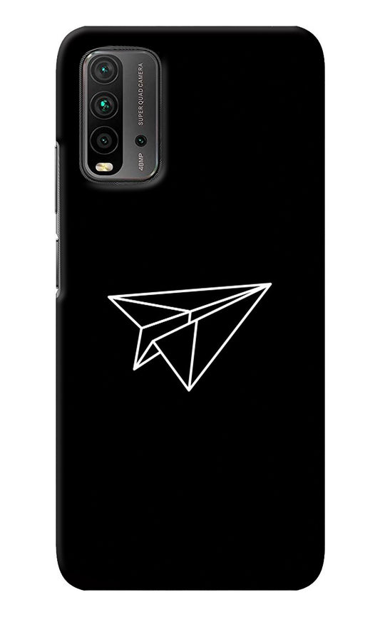 Paper Plane White Redmi 9 Power Back Cover