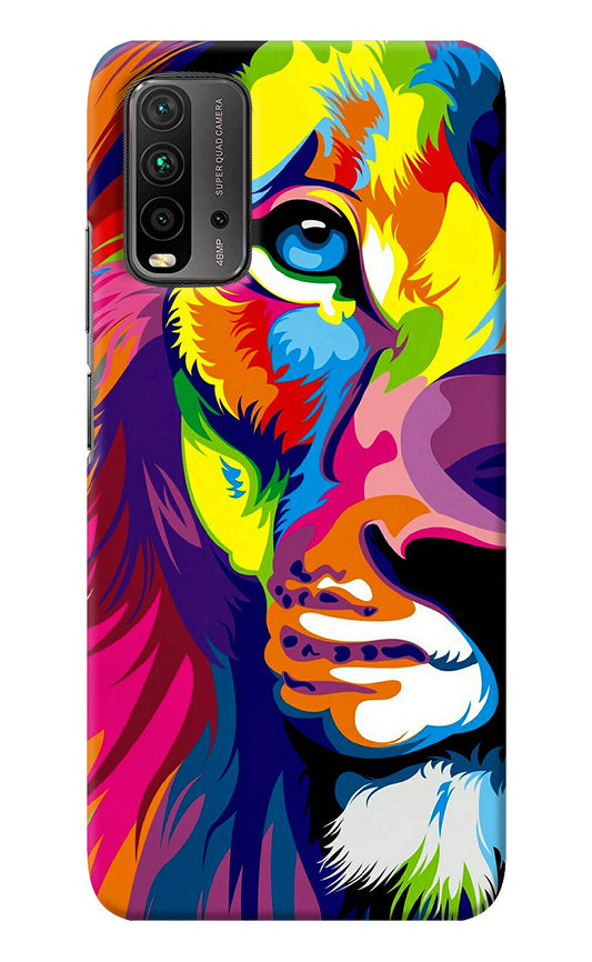 Lion Half Face Redmi 9 Power Back Cover