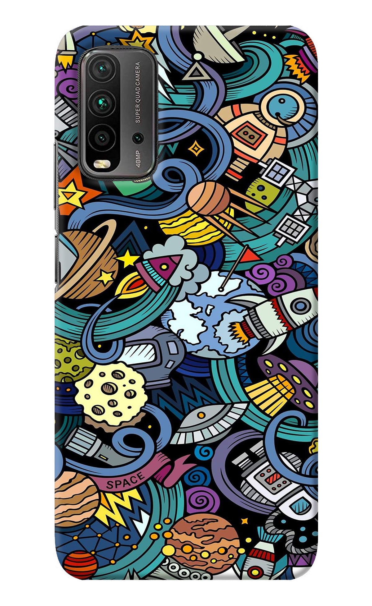 Space Abstract Redmi 9 Power Back Cover