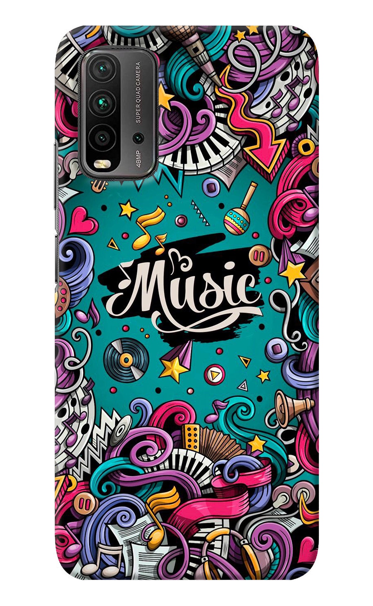 Music Graffiti Redmi 9 Power Back Cover