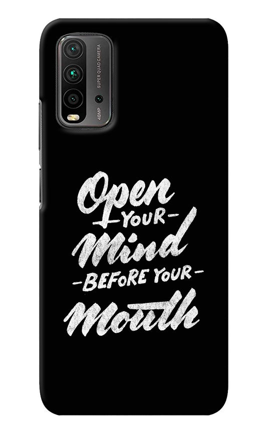 Open Your Mind Before Your Mouth Redmi 9 Power Back Cover