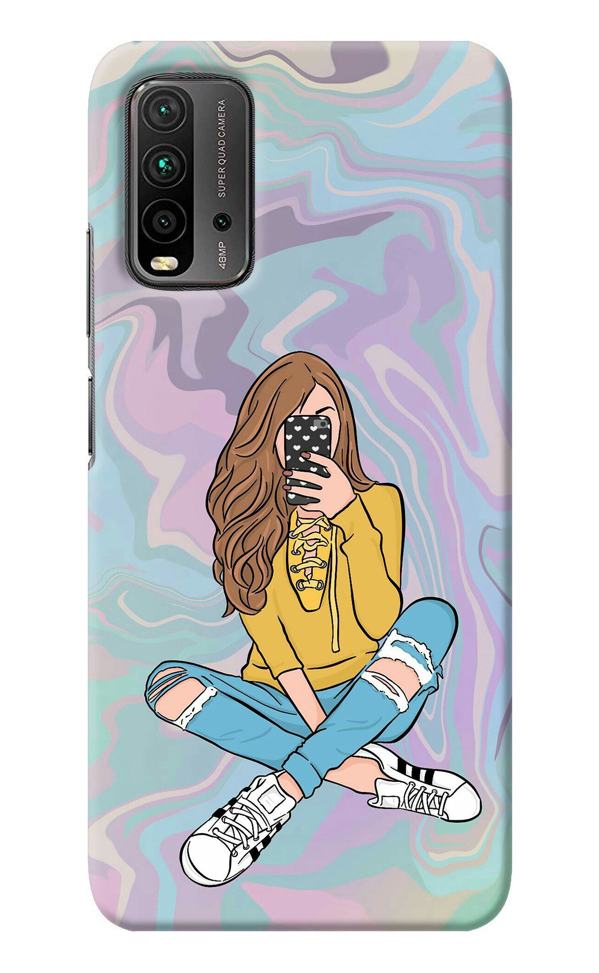 Selfie Girl Redmi 9 Power Back Cover