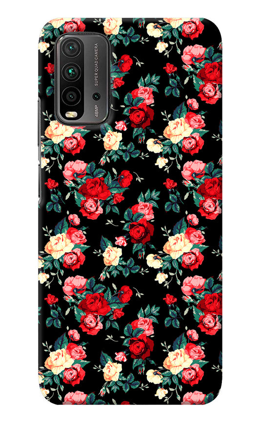 Rose Pattern Redmi 9 Power Back Cover