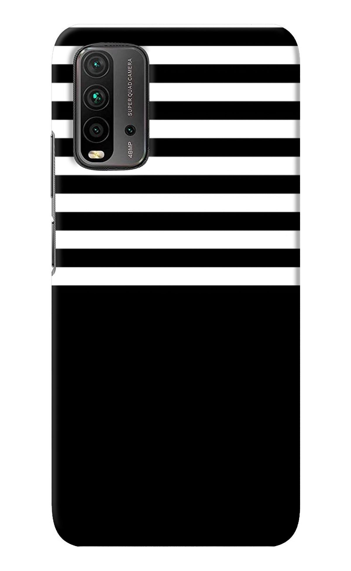 Black and White Print Redmi 9 Power Back Cover