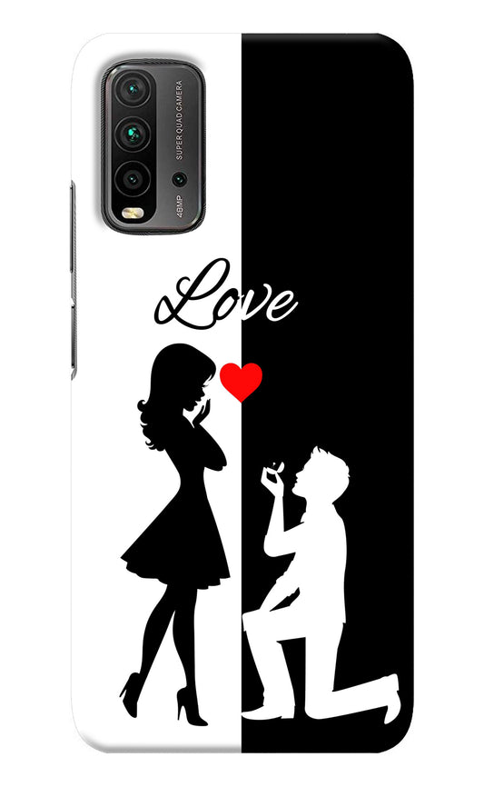 Love Propose Black And White Redmi 9 Power Back Cover