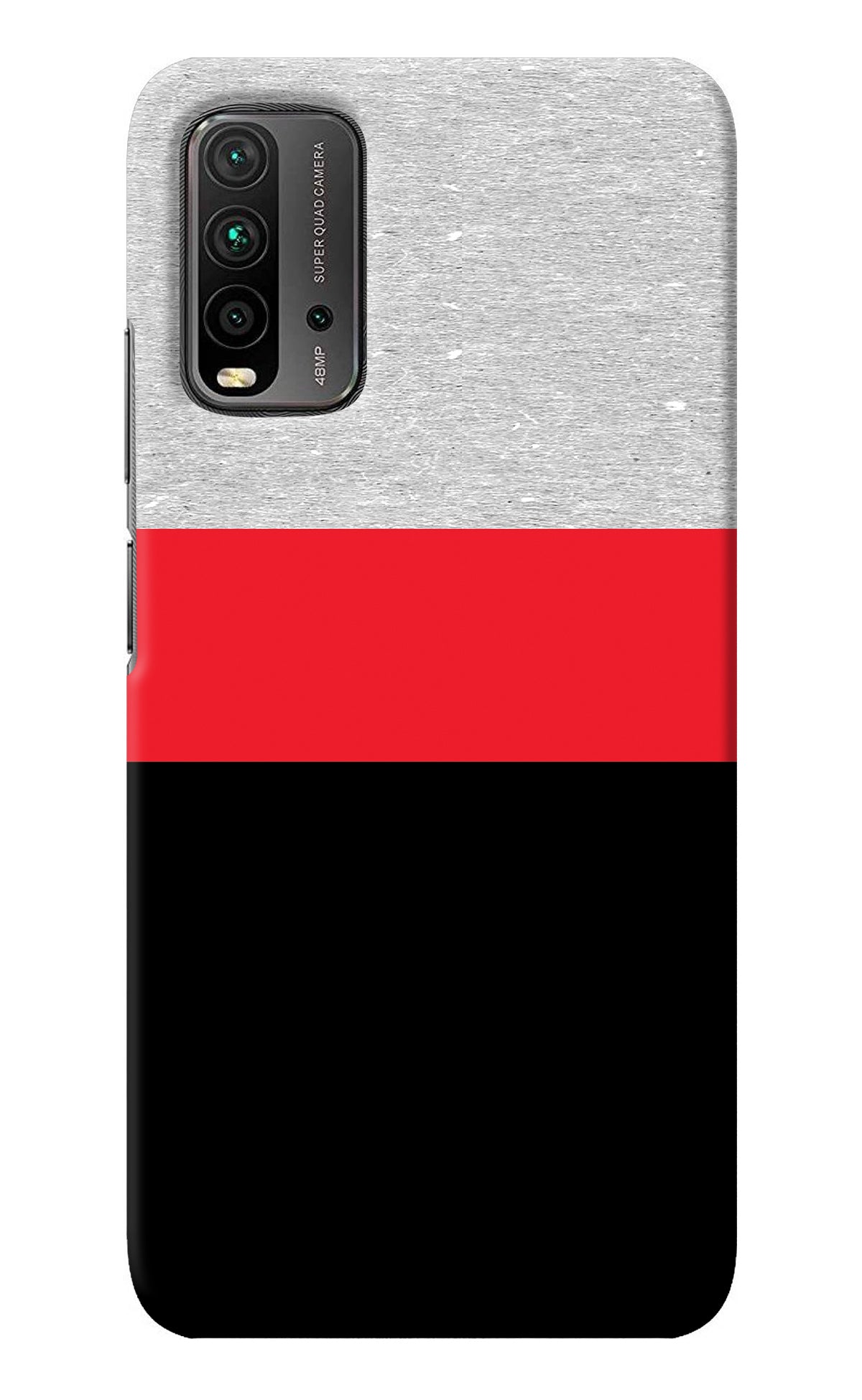 Tri Color Pattern Redmi 9 Power Back Cover