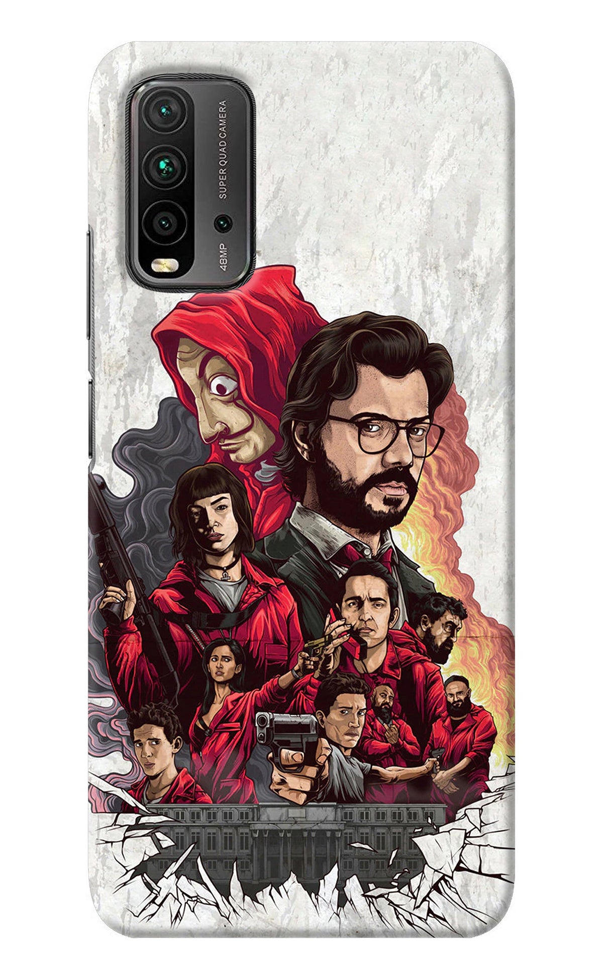 Money Heist Artwork Redmi 9 Power Back Cover