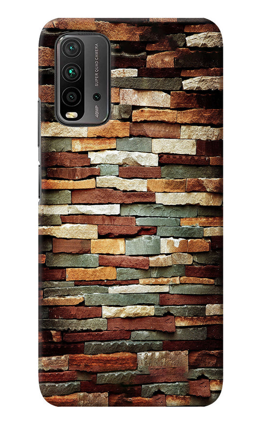 Bricks Pattern Redmi 9 Power Back Cover