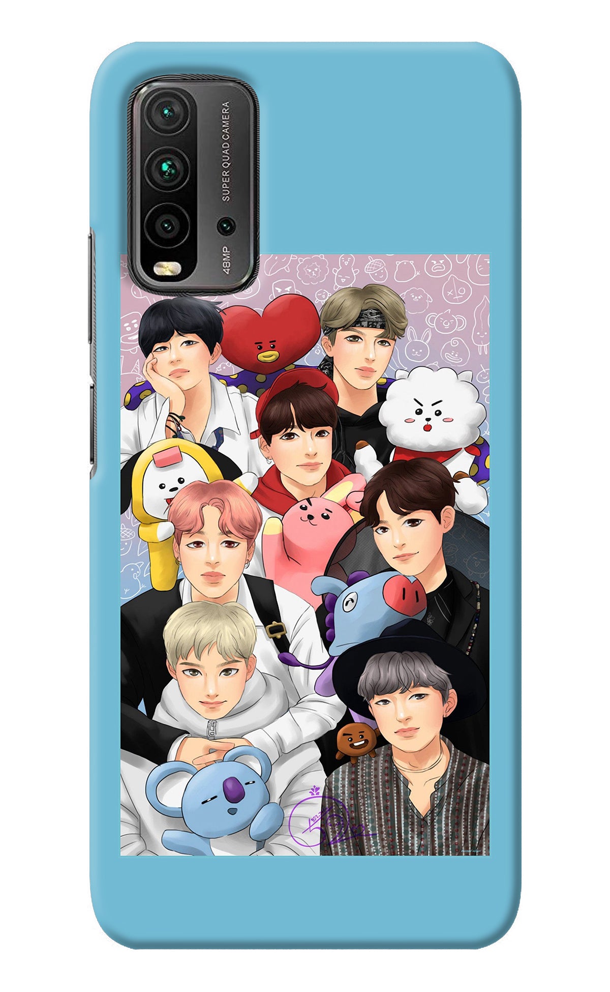 BTS with animals Redmi 9 Power Back Cover