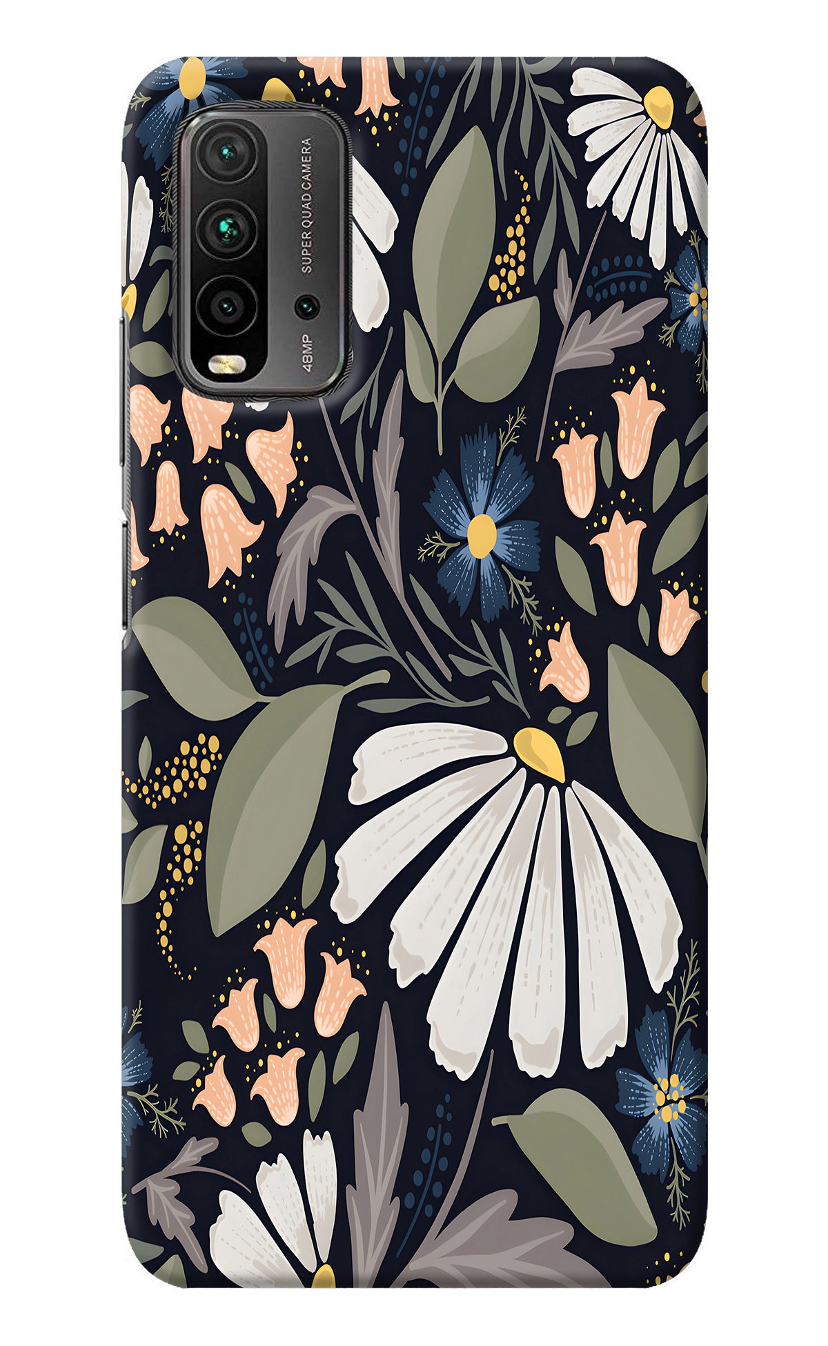 Flowers Art Redmi 9 Power Back Cover