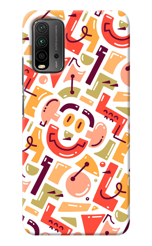 Doodle Pattern Redmi 9 Power Back Cover