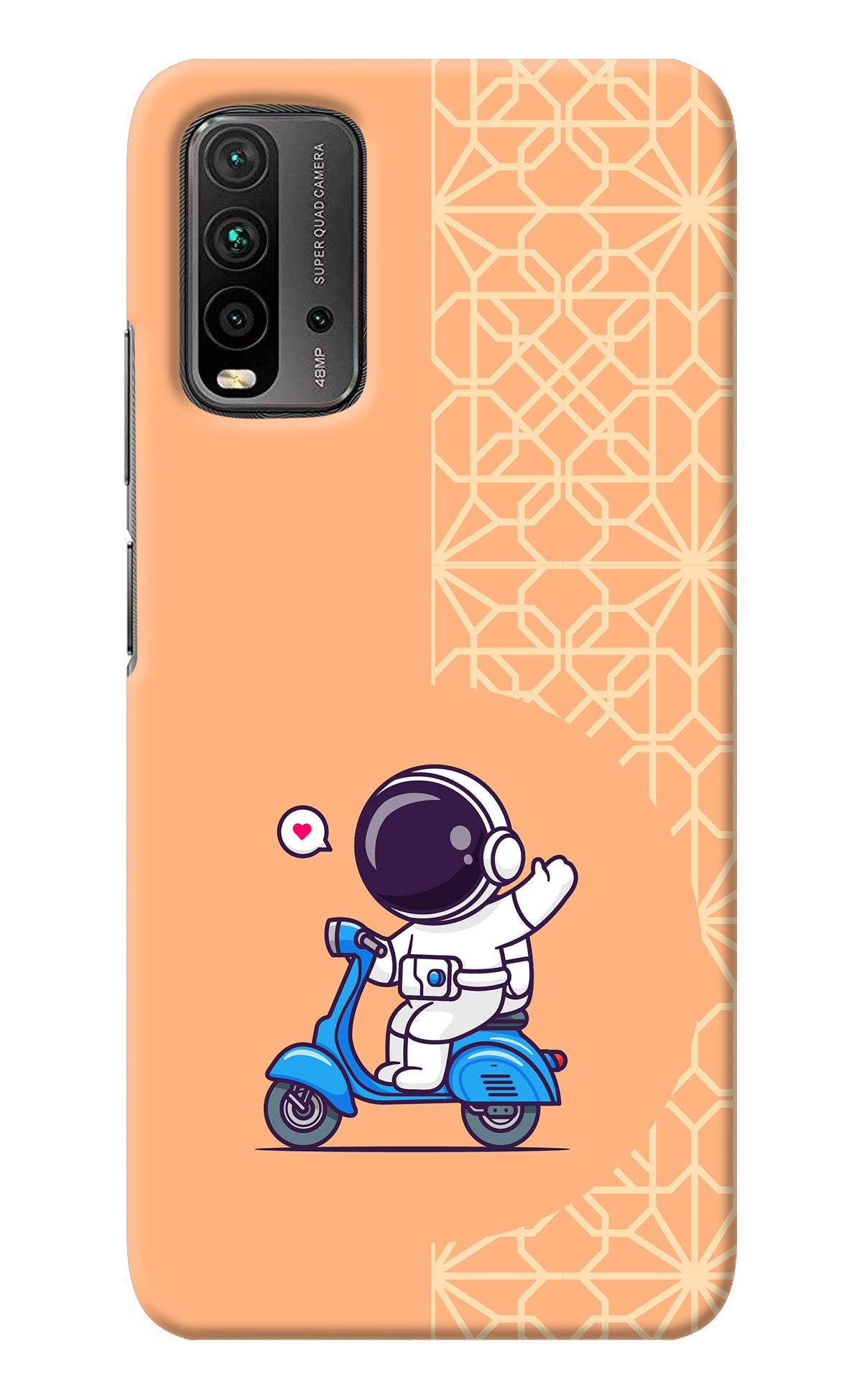 Cute Astronaut Riding Redmi 9 Power Back Cover