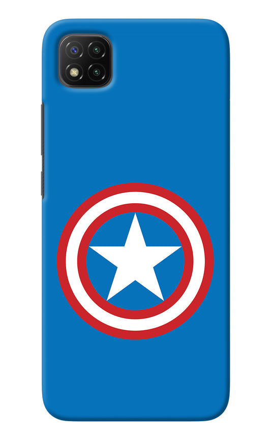 Captain America Logo Poco C3 Back Cover