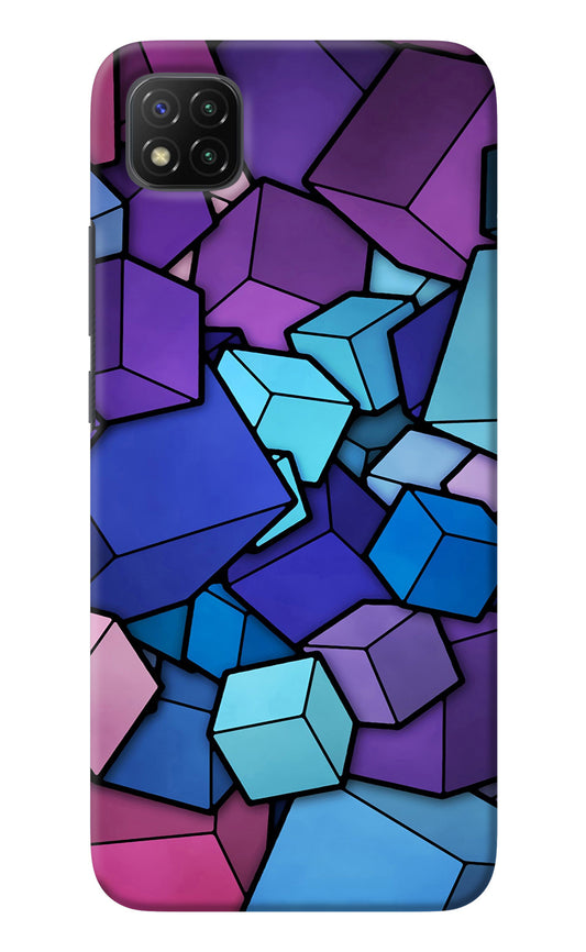 Cubic Abstract Poco C3 Back Cover