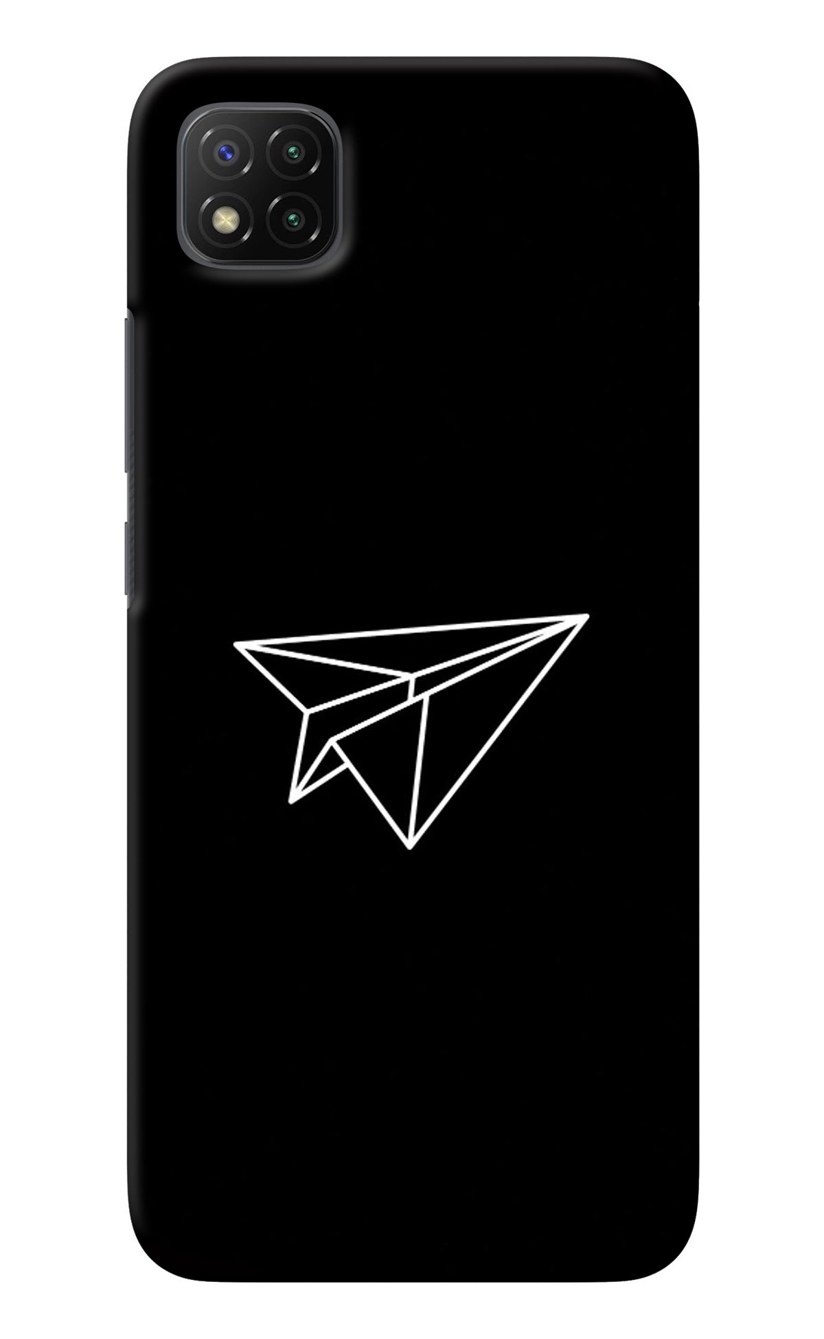 Paper Plane White Poco C3 Back Cover