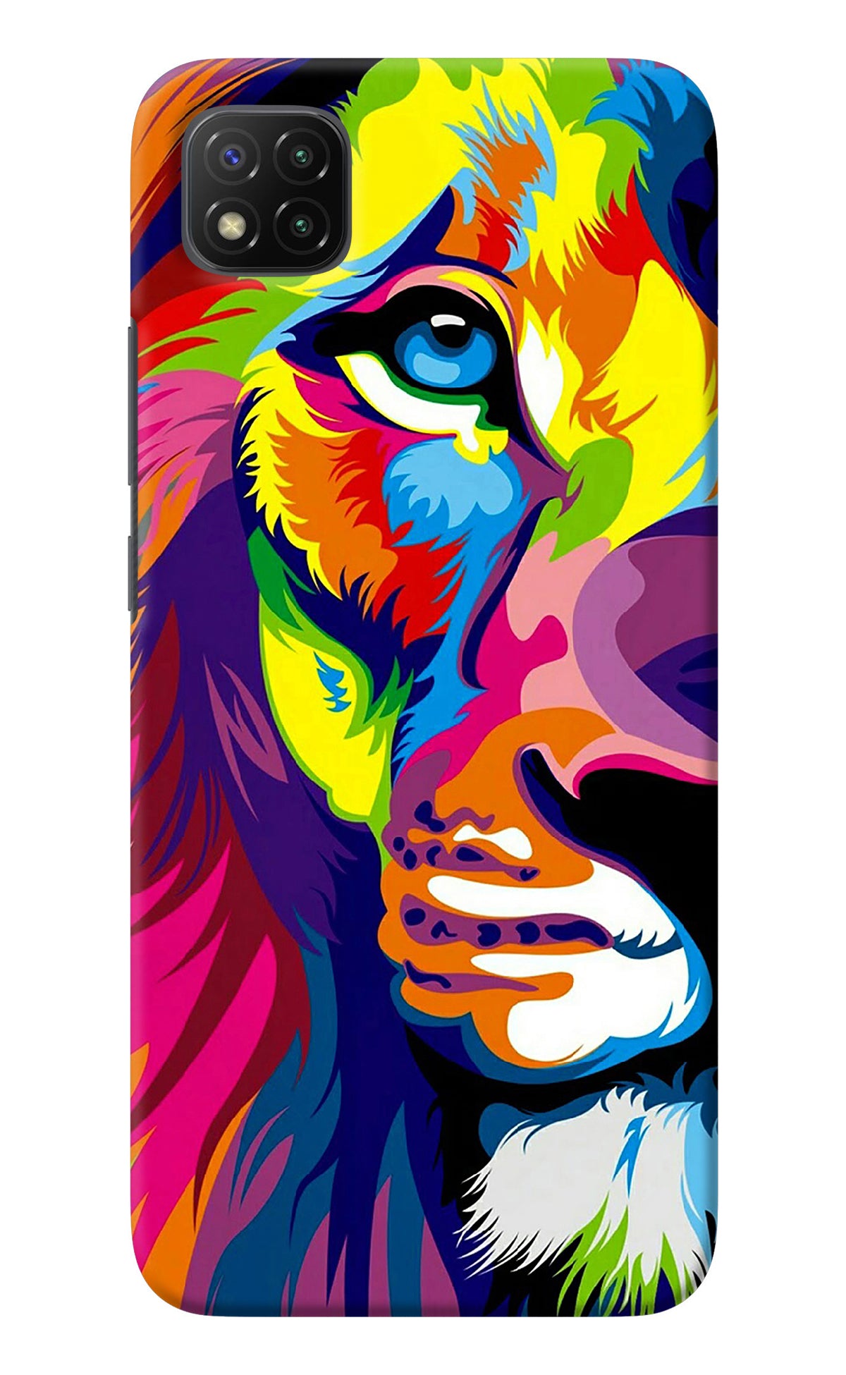 Lion Half Face Poco C3 Back Cover