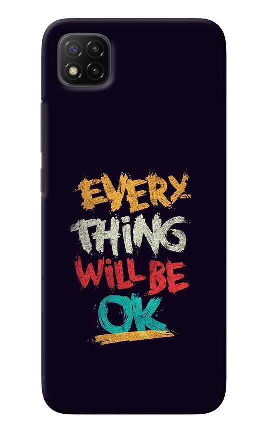 Everything Will Be Ok Poco C3 Back Cover