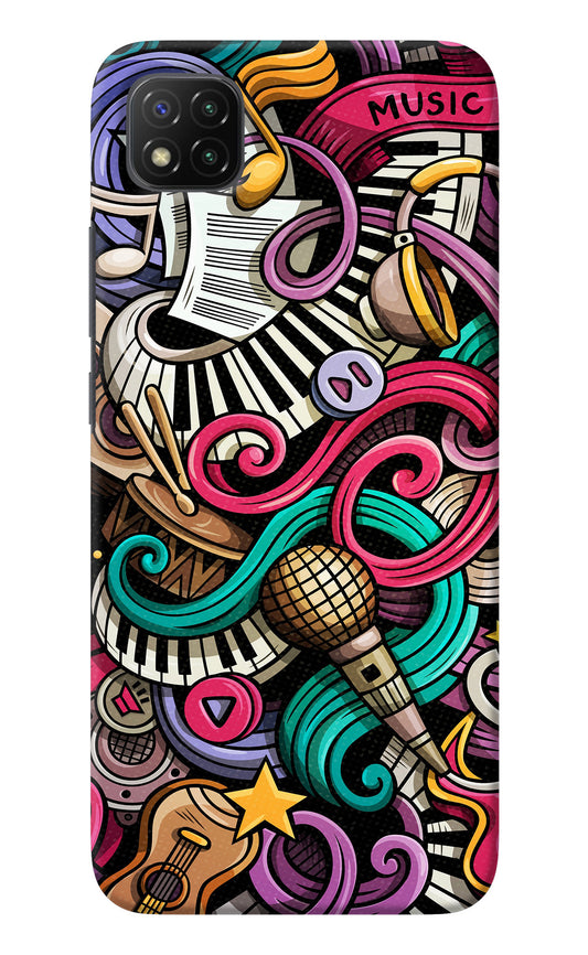 Music Abstract Poco C3 Back Cover