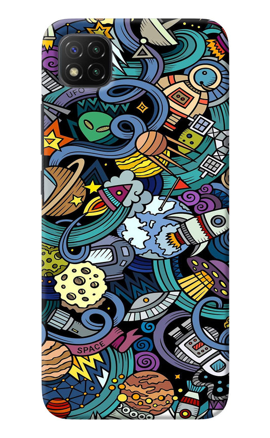 Space Abstract Poco C3 Back Cover