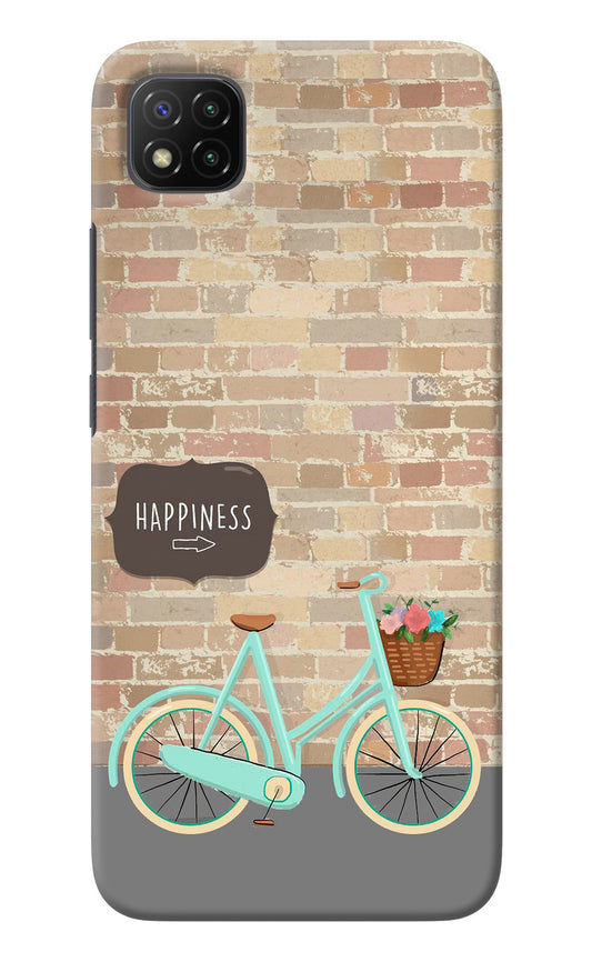 Happiness Artwork Poco C3 Back Cover