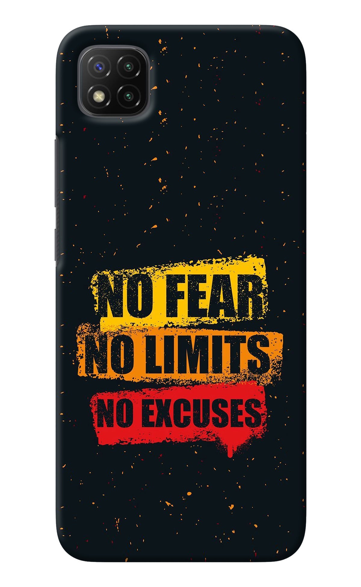 No Fear No Limits No Excuse Poco C3 Back Cover