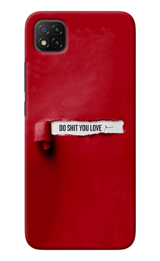 Do Shit You Love Poco C3 Back Cover