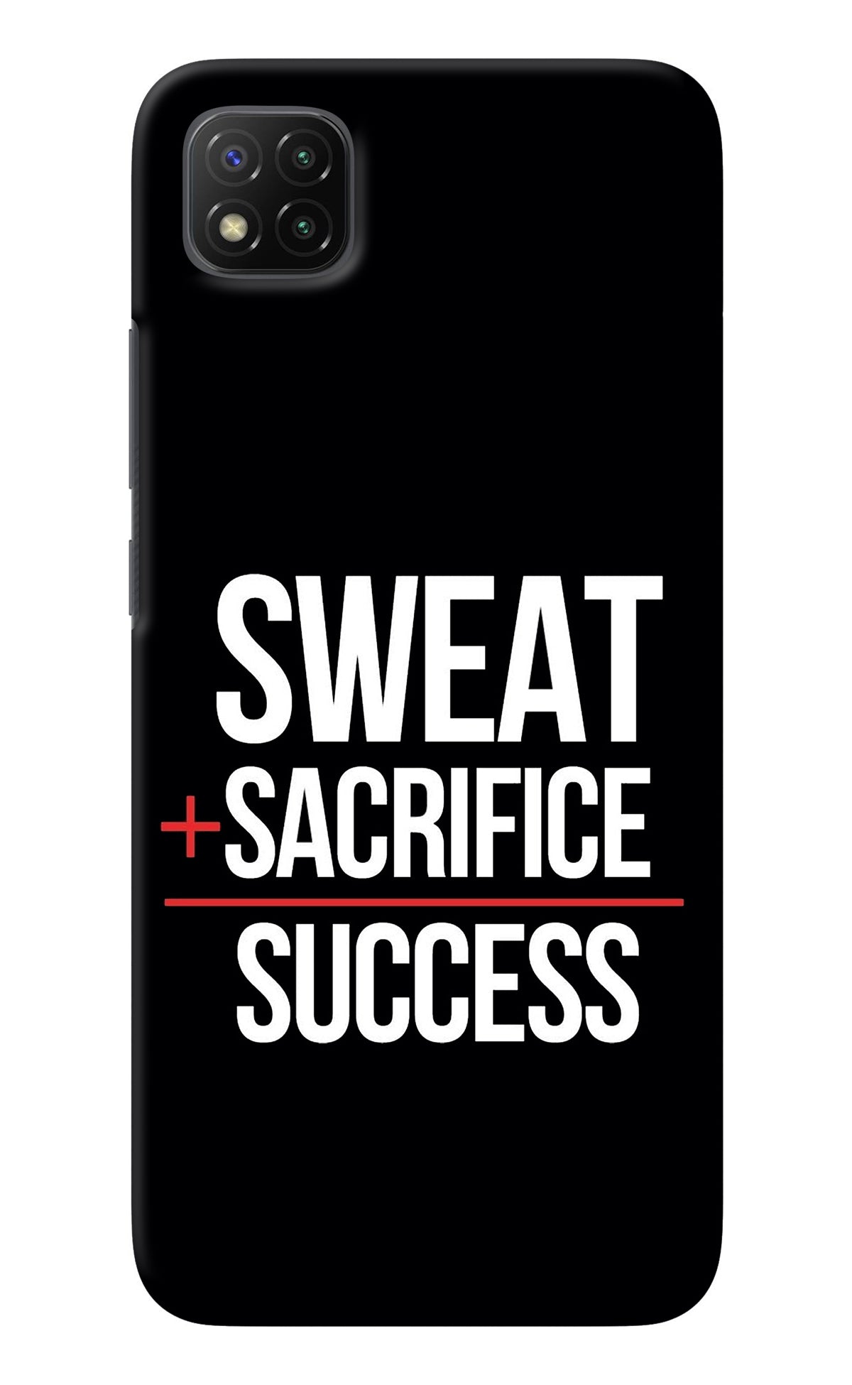 Sweat Sacrifice Success Poco C3 Back Cover