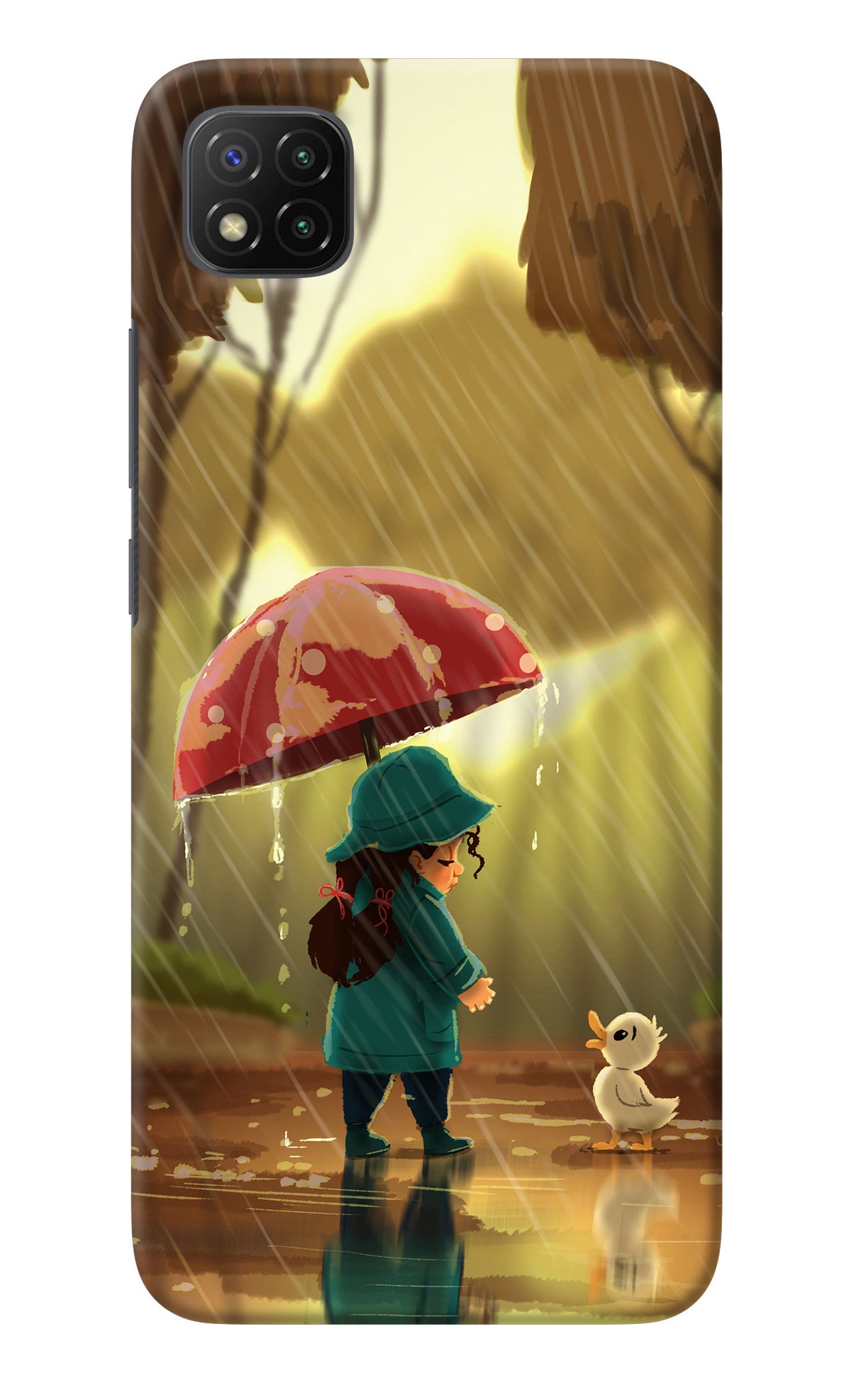 Rainy Day Poco C3 Back Cover