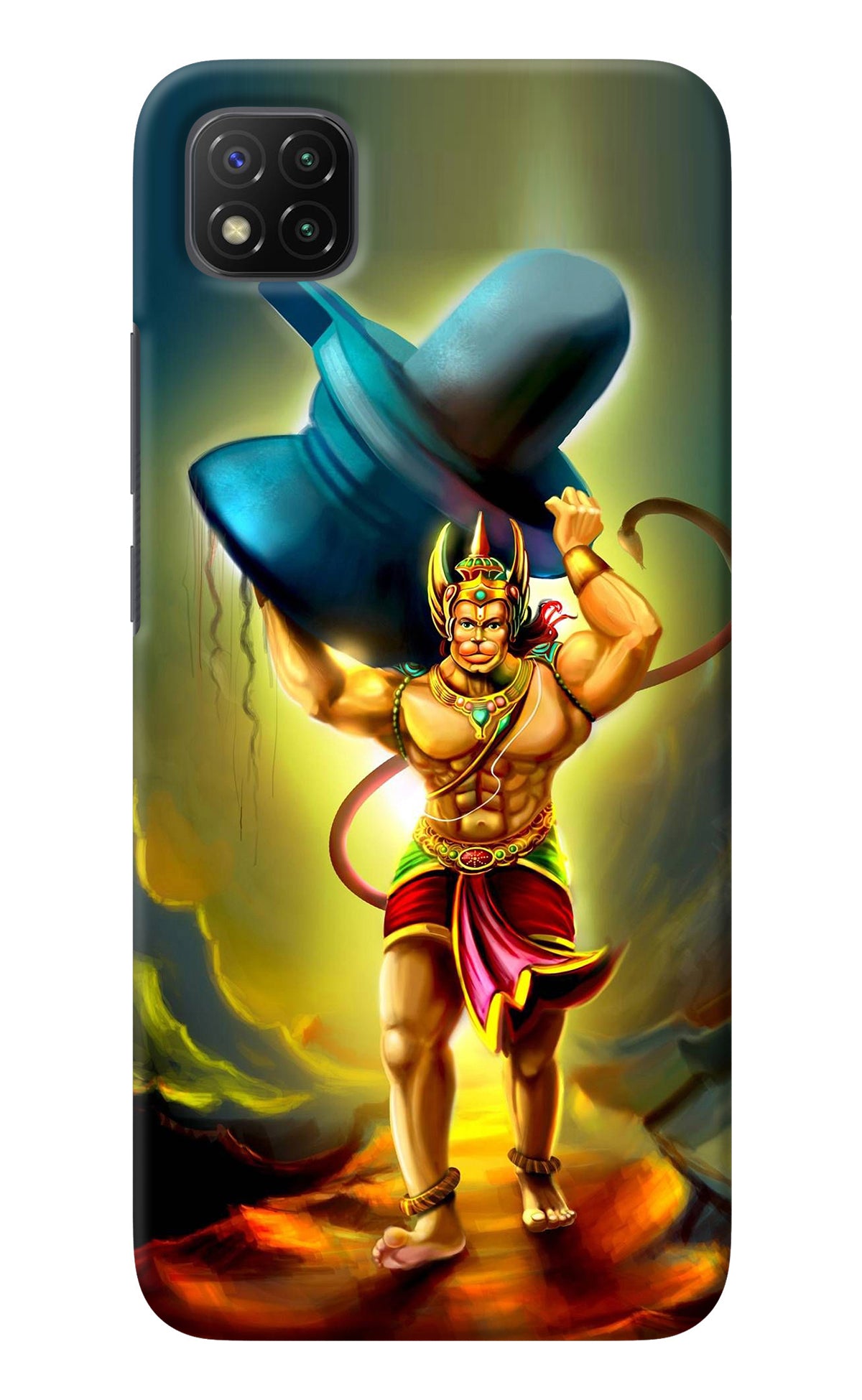 Lord Hanuman Poco C3 Back Cover