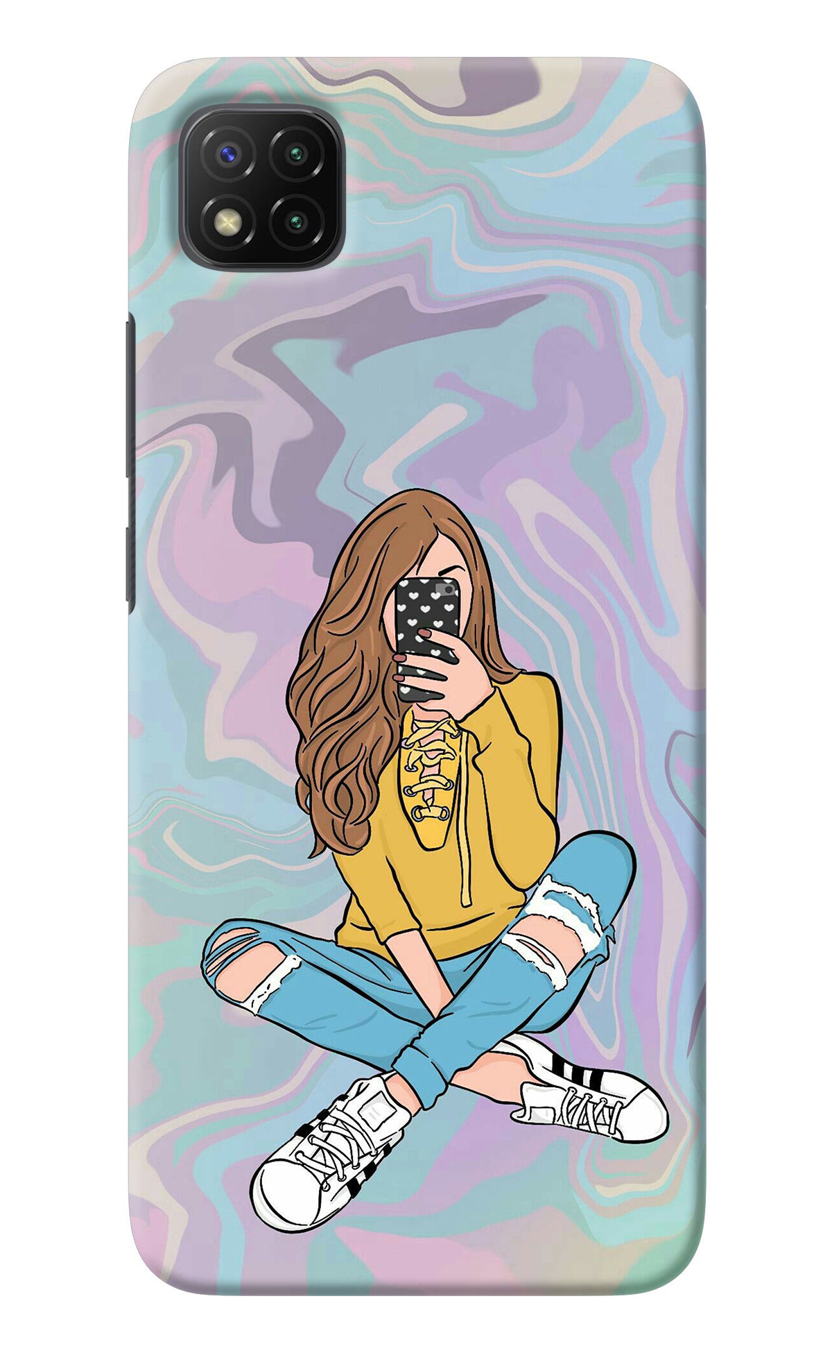 Selfie Girl Poco C3 Back Cover