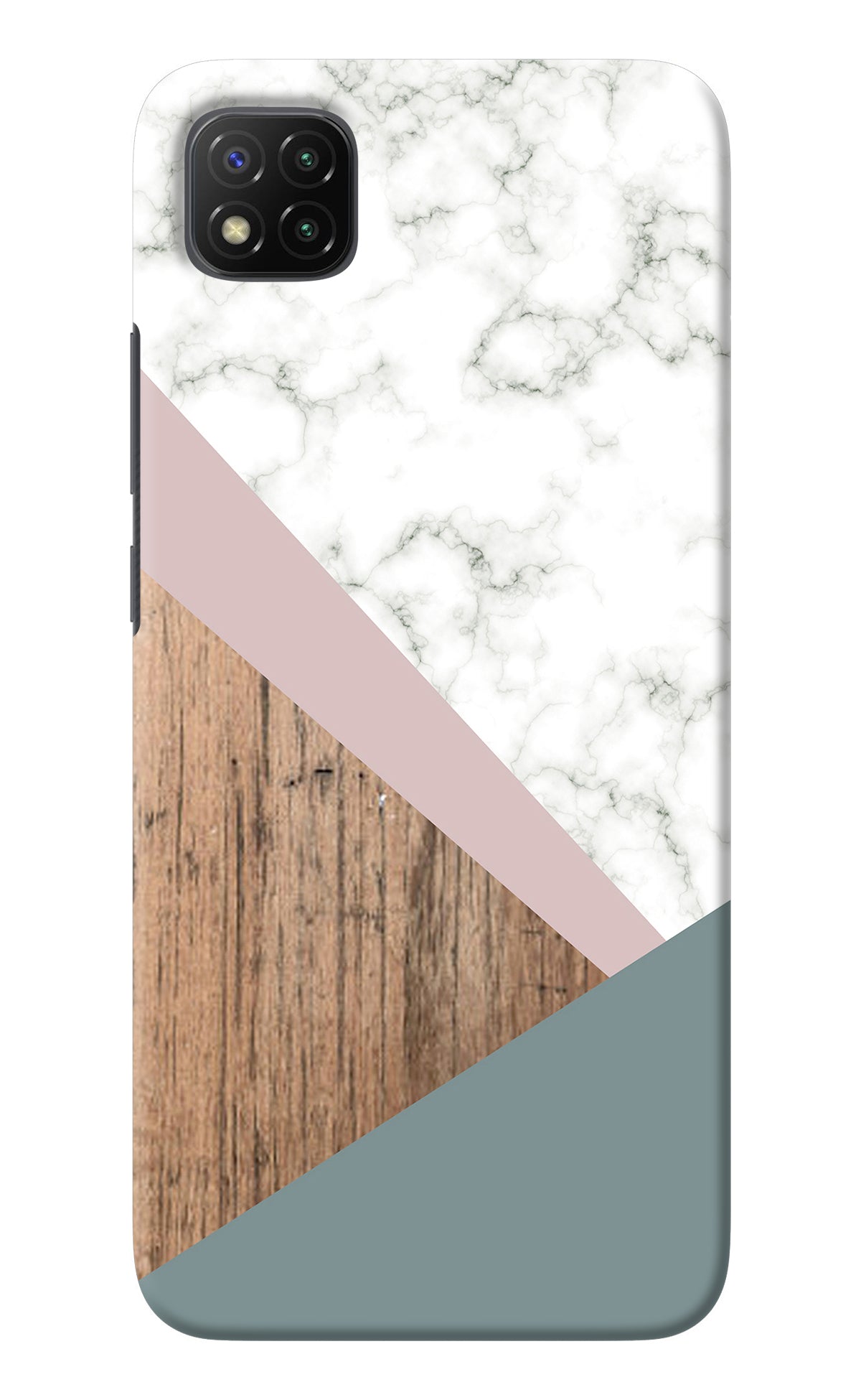 Marble wood Abstract Poco C3 Back Cover