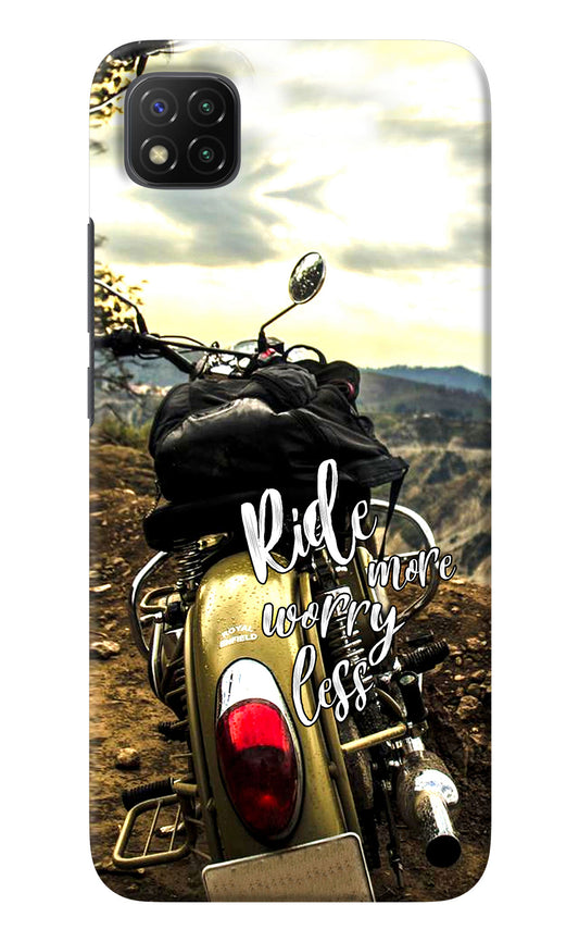 Ride More Worry Less Poco C3 Back Cover