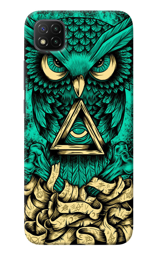 Green Owl Poco C3 Back Cover
