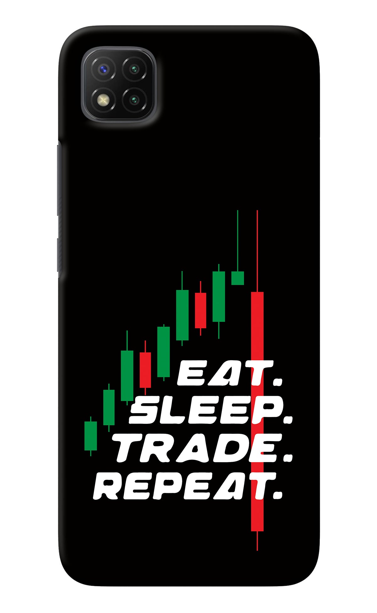 Eat Sleep Trade Repeat Poco C3 Back Cover