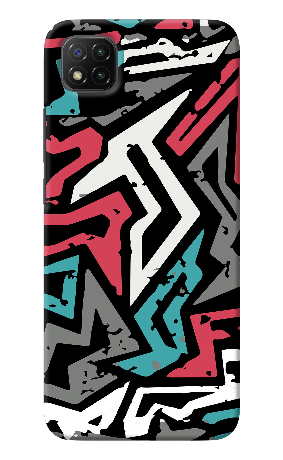 Geometric Graffiti Poco C3 Back Cover