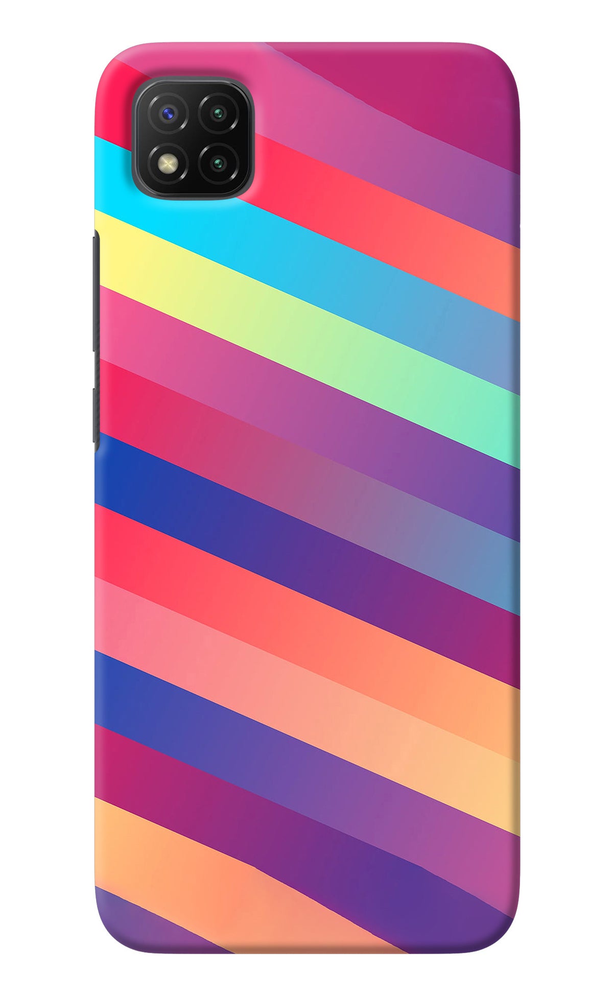 Stripes color Poco C3 Back Cover