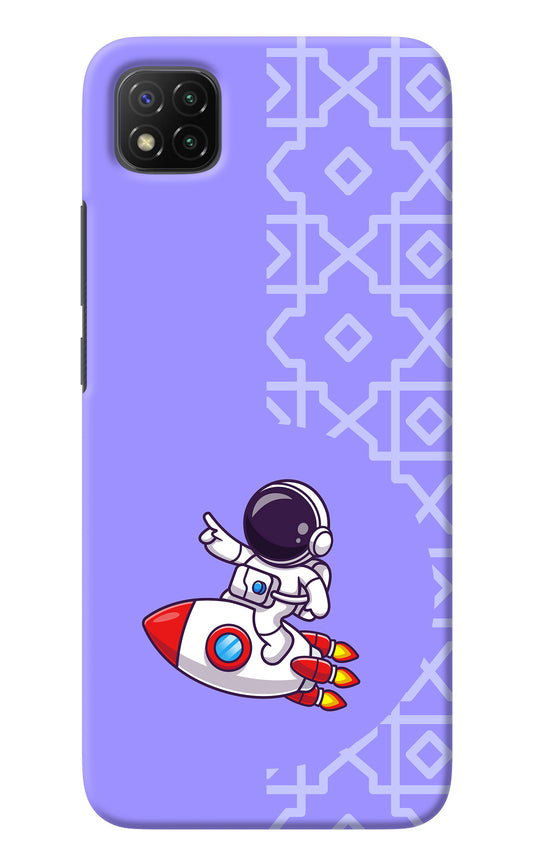 Cute Astronaut Poco C3 Back Cover