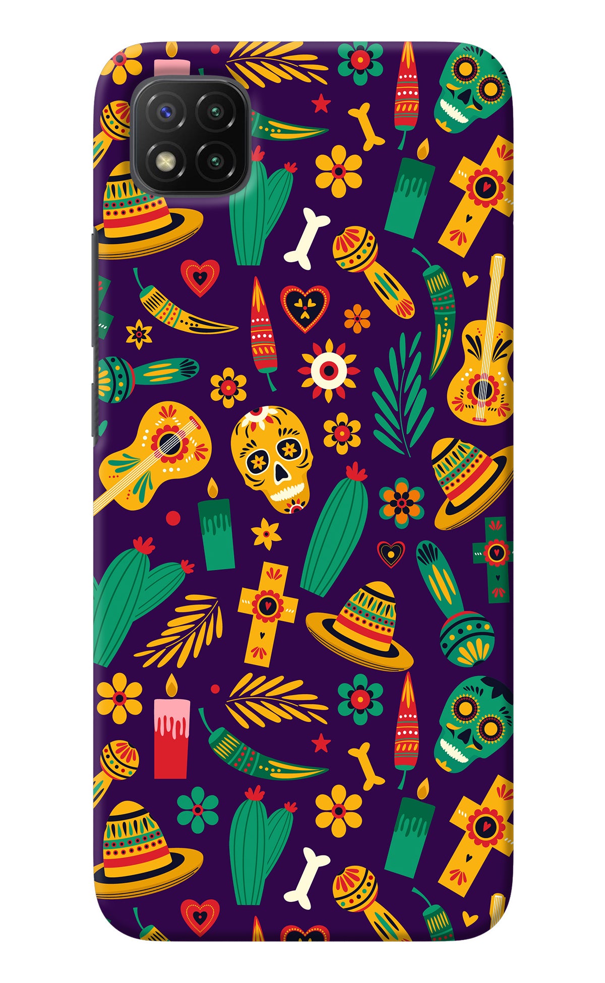 Mexican Artwork Poco C3 Back Cover