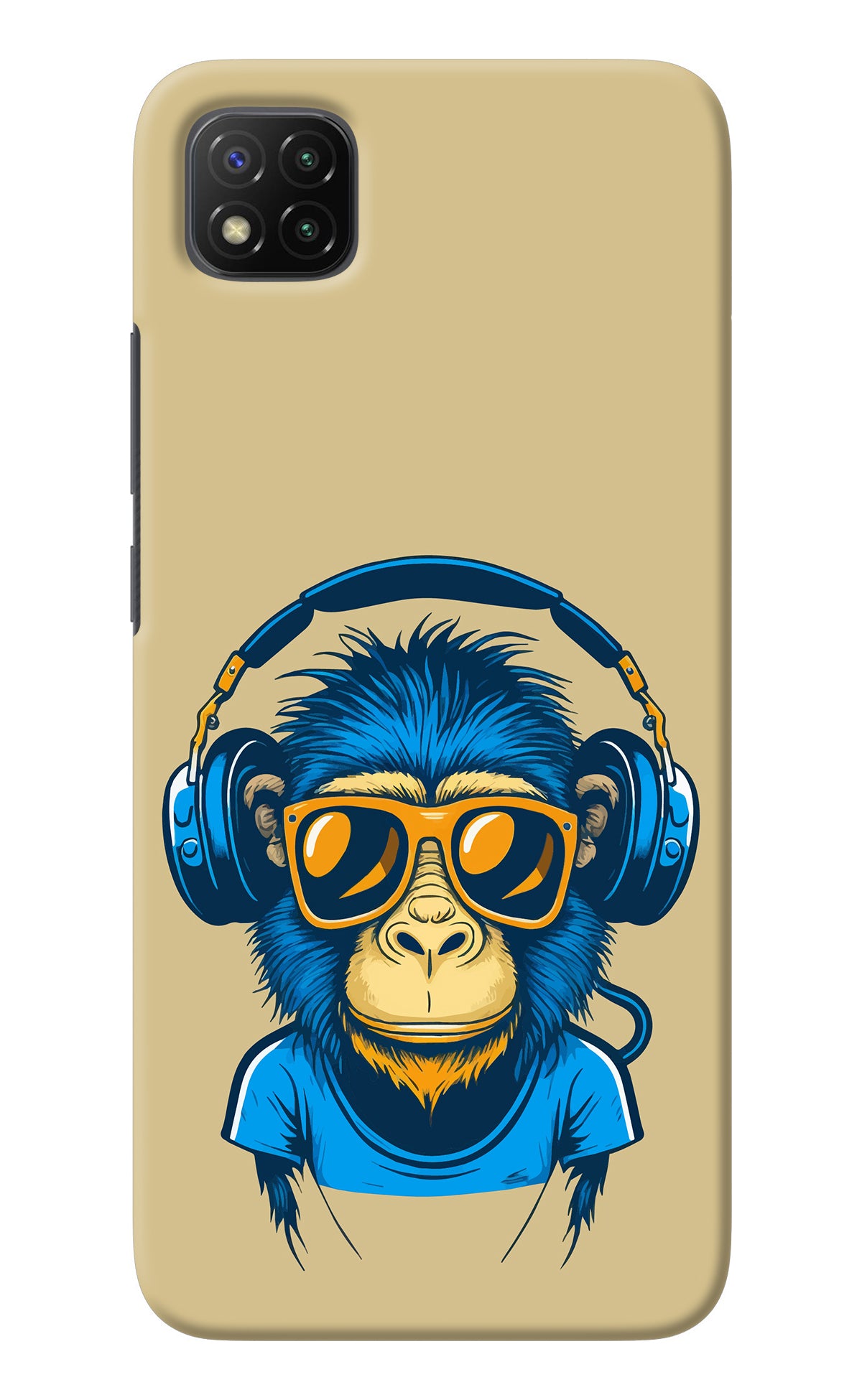 Monkey Headphone Poco C3 Back Cover