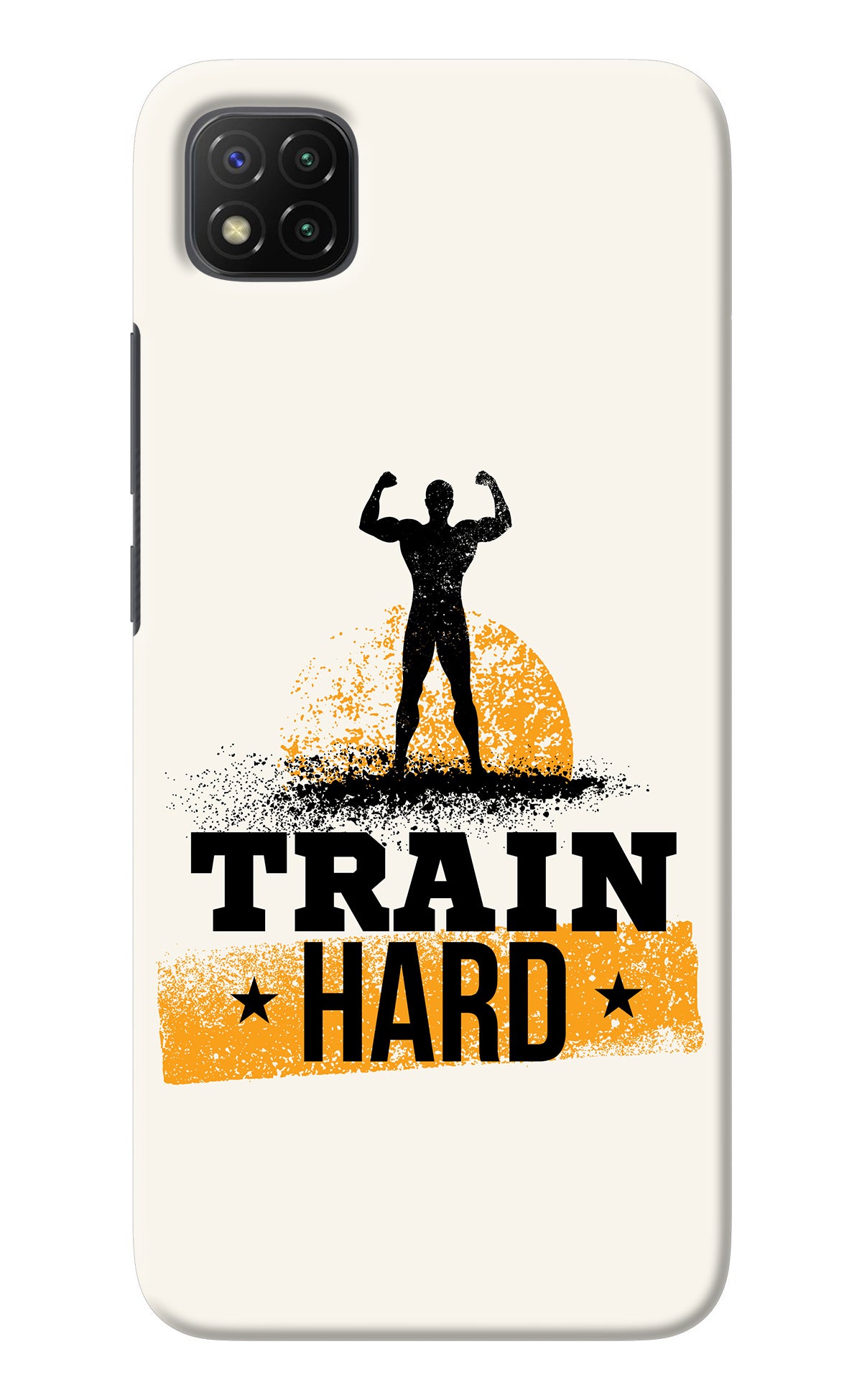 Train Hard Poco C3 Back Cover