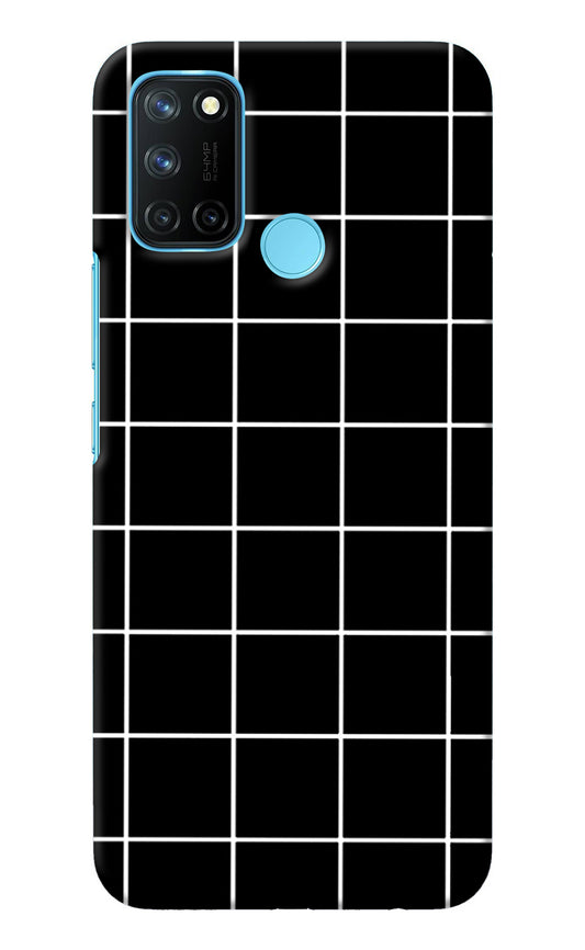 White Grid Realme C17/Realme 7i Back Cover
