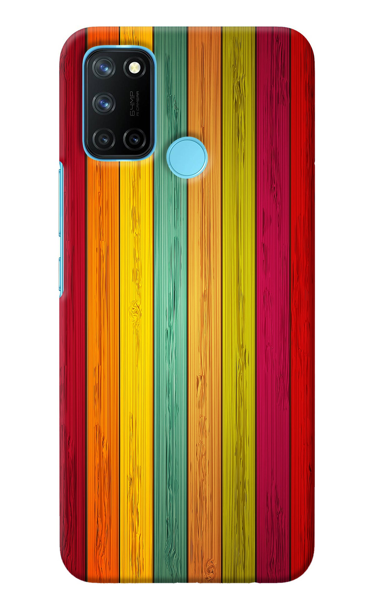 Multicolor Wooden Realme C17/Realme 7i Back Cover