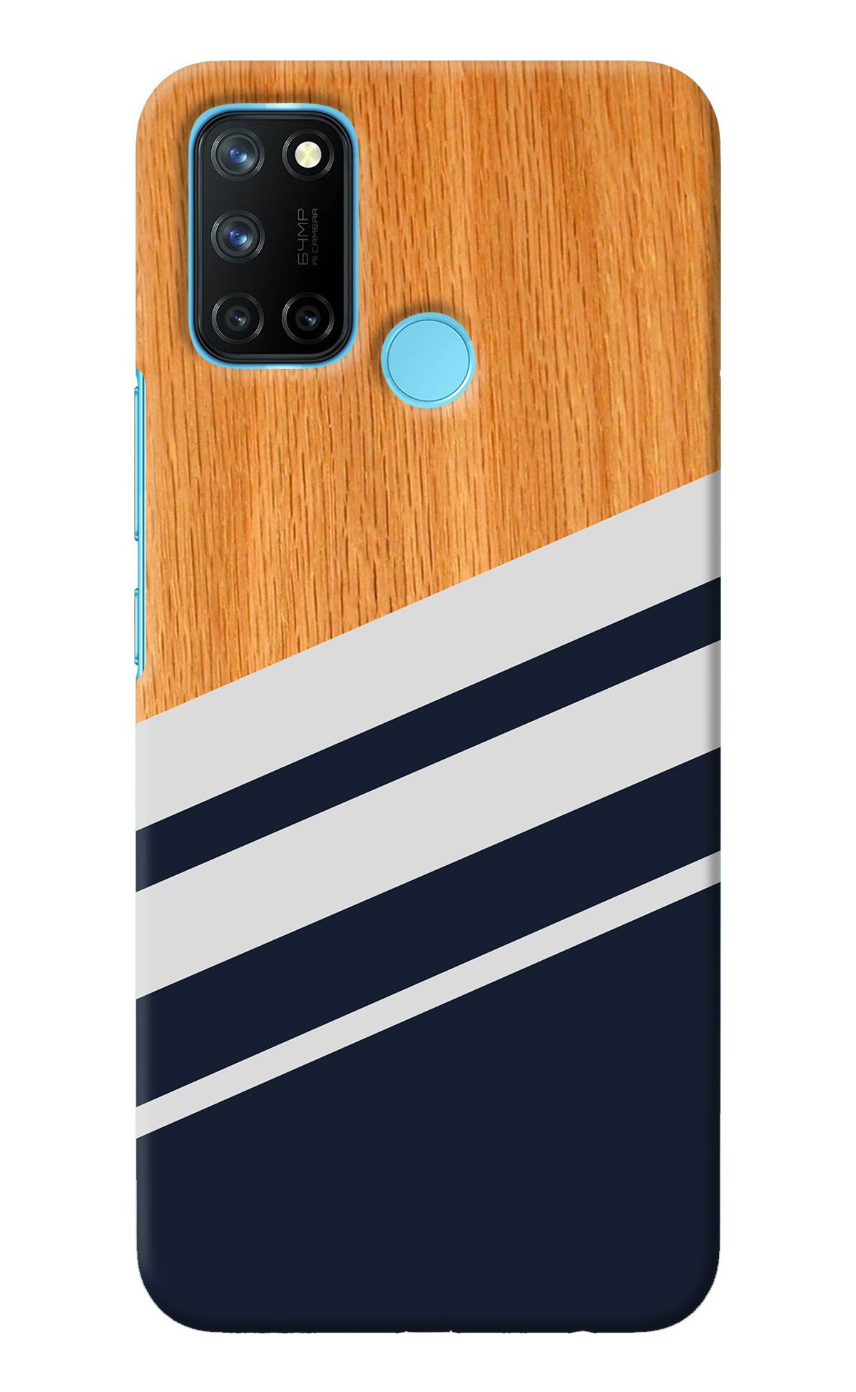 Blue and white wooden Realme C17/Realme 7i Back Cover