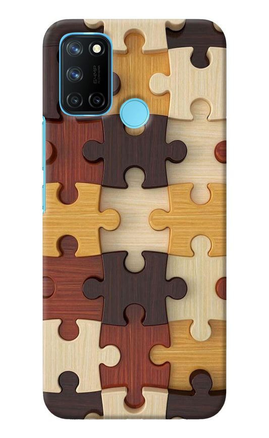 Wooden Puzzle Realme C17/Realme 7i Back Cover