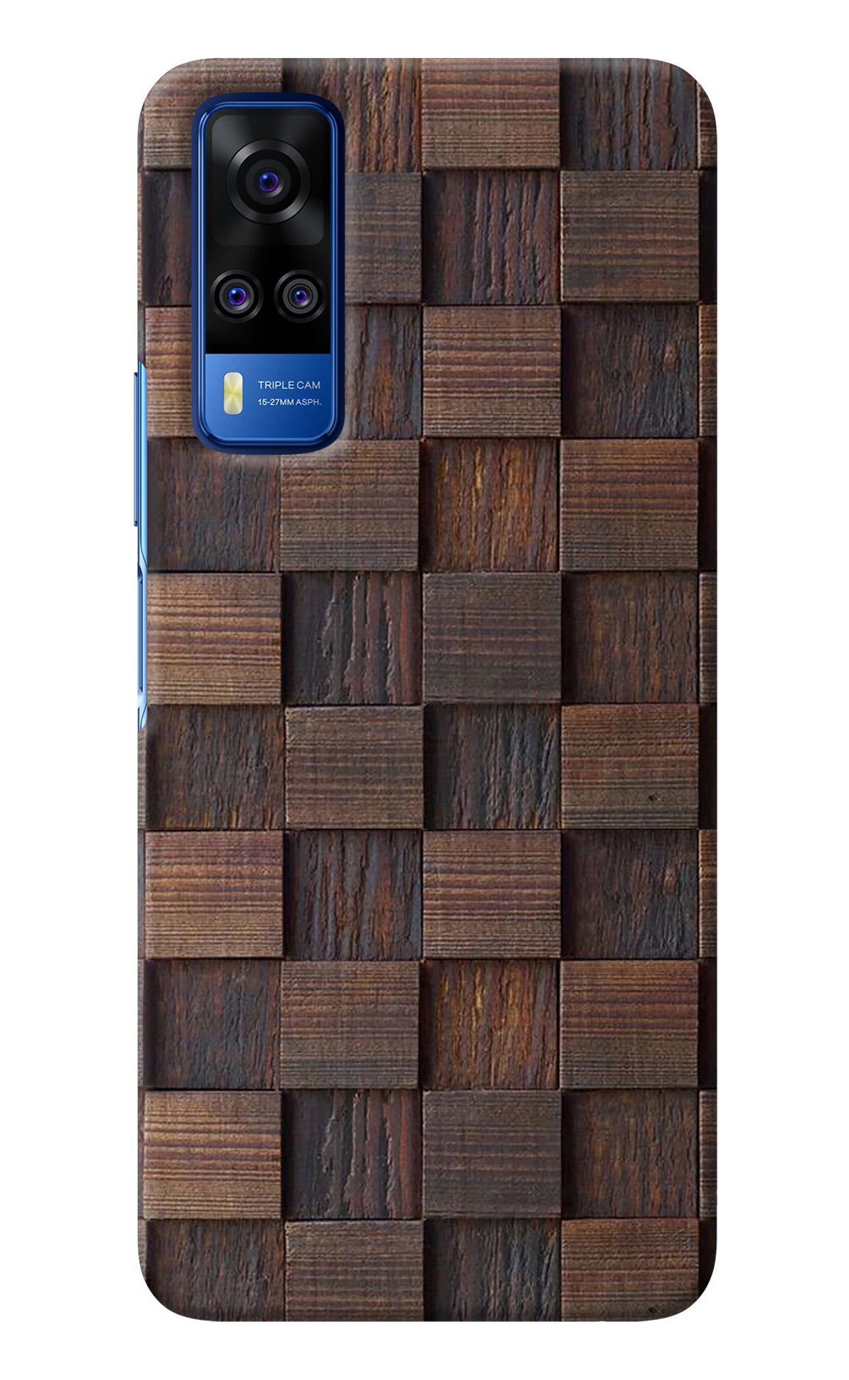 Wooden Cube Design Vivo Y51A/Y51 2020 Back Cover