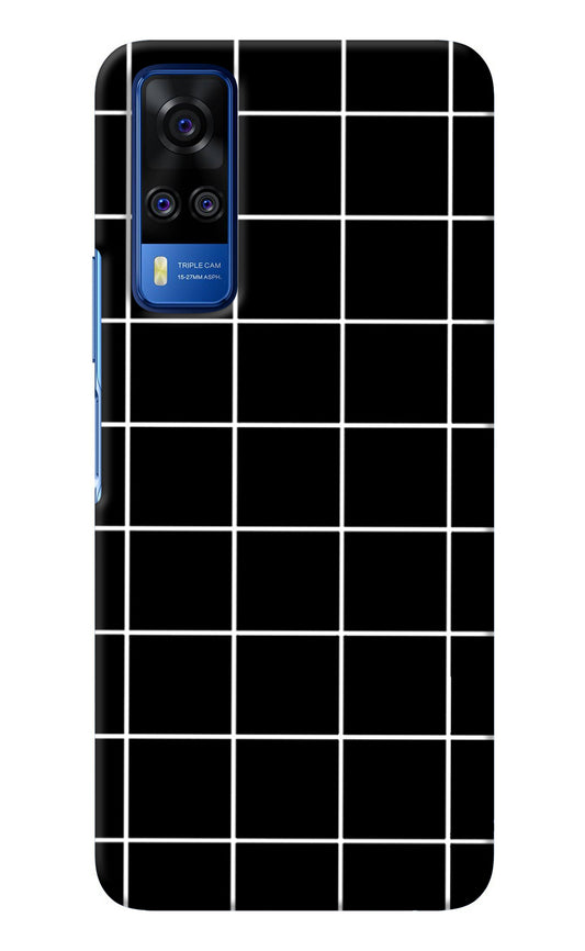 White Grid Vivo Y51A/Y51 2020 Back Cover