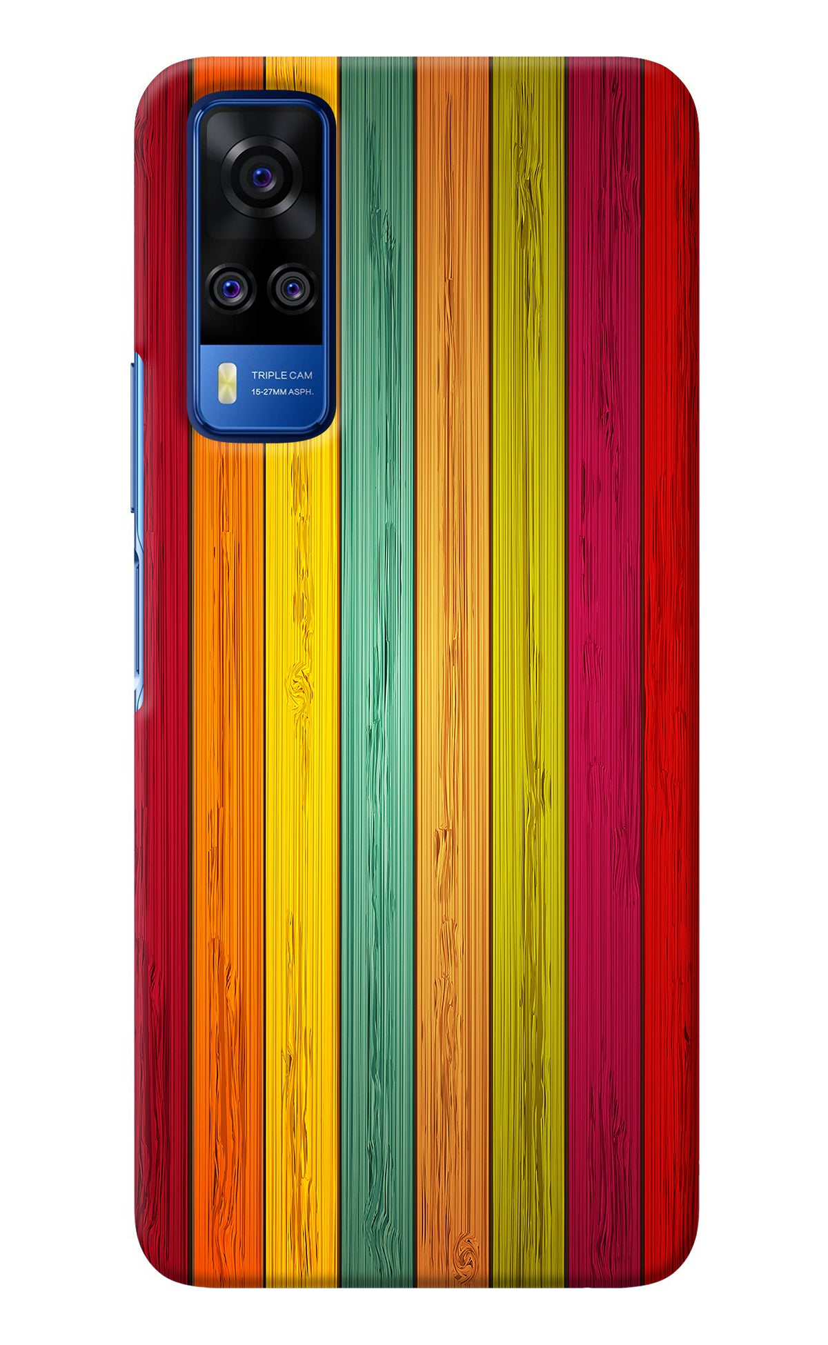 Multicolor Wooden Vivo Y51A/Y51 2020 Back Cover