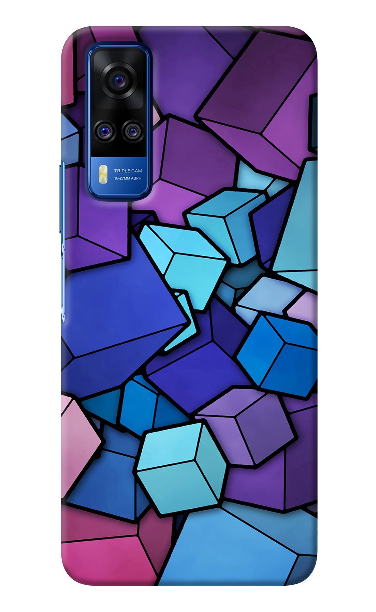 Cubic Abstract Vivo Y51A/Y51 2020 Back Cover