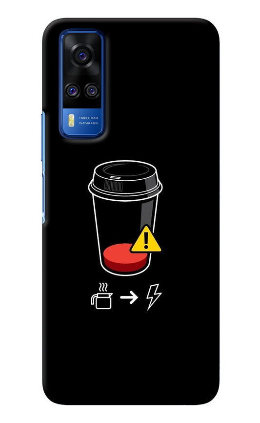 Coffee Vivo Y51A/Y51 2020 Back Cover